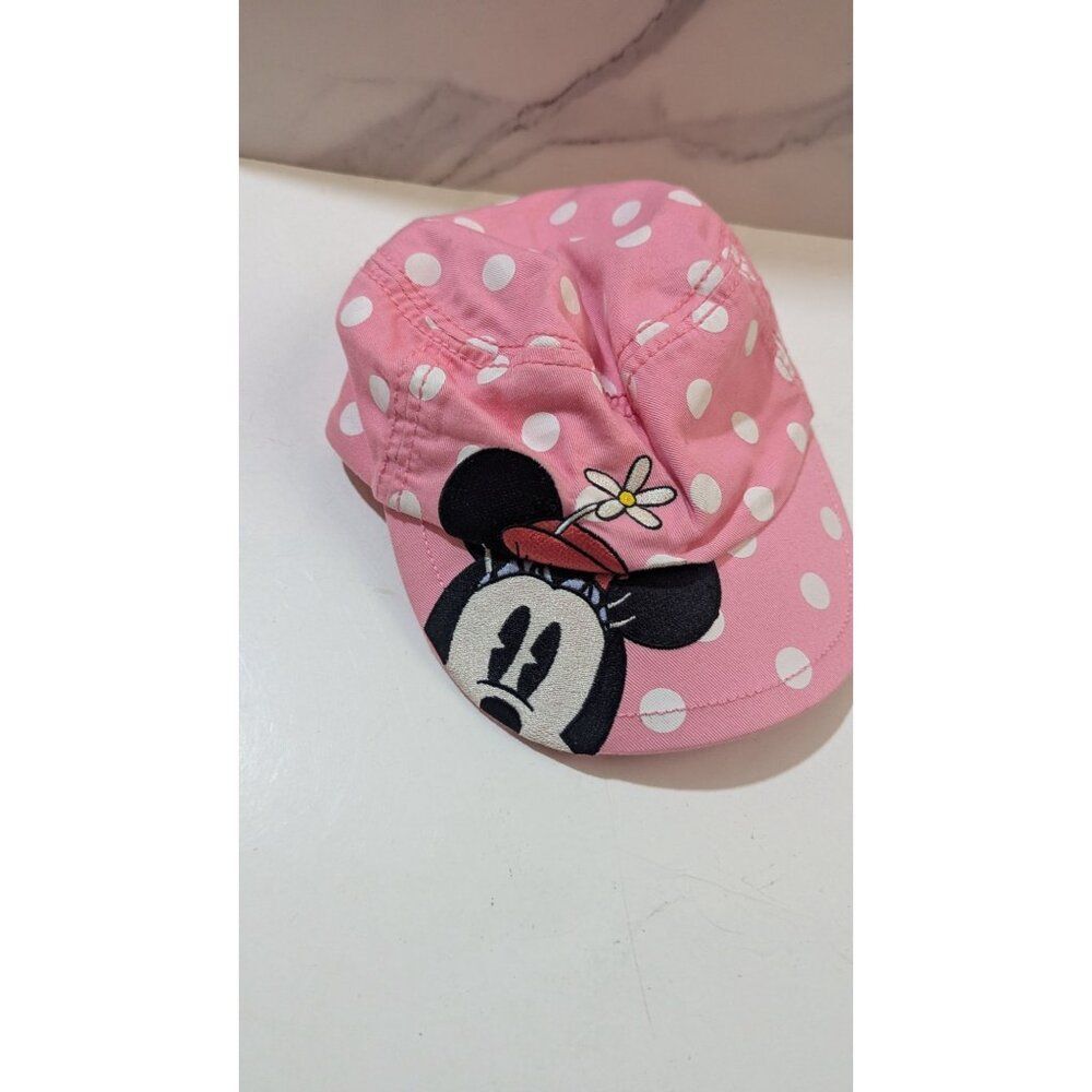 Disney Parks Minnie Mouse Pink Polka Dot Youth Cap With Embroidered Daisy Hat